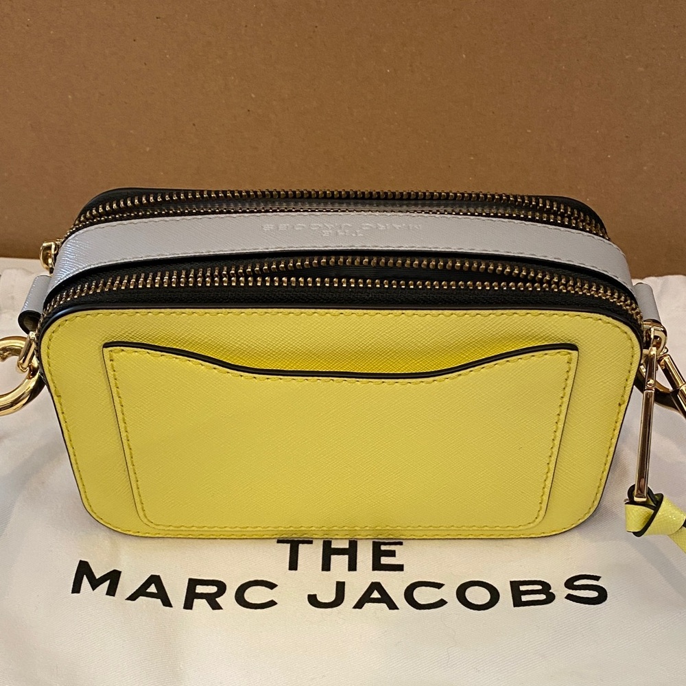 Marc Jacobs Yellow Crossbody Camera Bag with Checker Strap - Picture 10 of 15